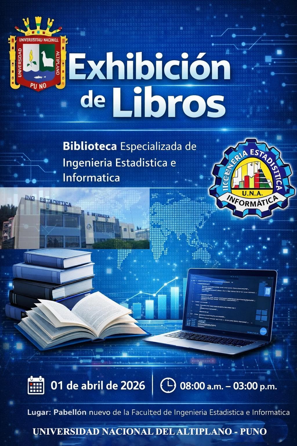 Cartel de la exposición de libros de la biblioteca especializada
